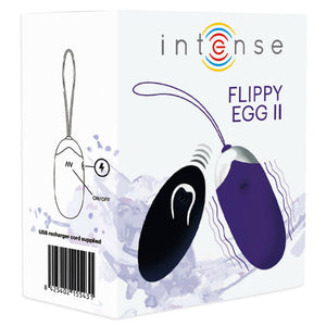 Intense – Oeuf vibrant flippy II avec télécommande violet
