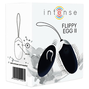 Intense – Oeuf vibrant flippy II avec télécommande noir