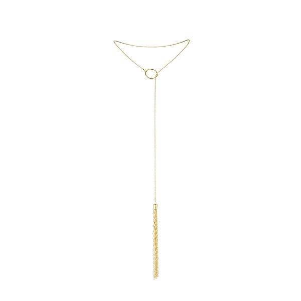 Bijoux – Magnifique collier en métal franges dorées
