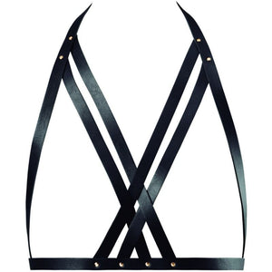 Bijoux Indiscrets Maze – Soutien-gorge licol harnais noir