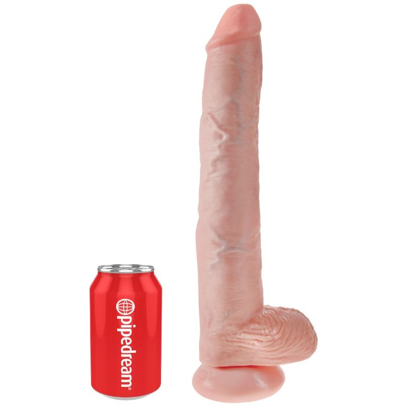 KING COCK - PENE MET TESTICULOS 35,6 CM KLEUR NATUURLIJK