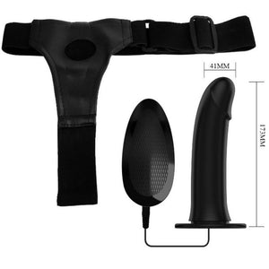 Pretty Love – Vito strap on avec gode creux et vibration 17.3 cm