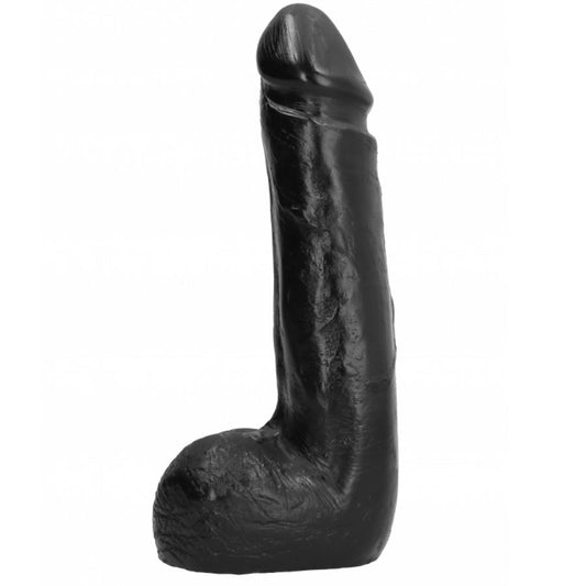 ALL BLACK - DILDO REALISTIC NEGRO SUAVE 20 CM