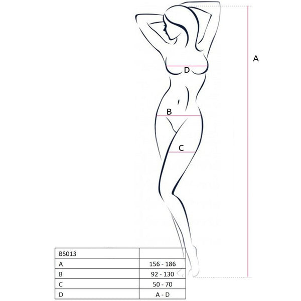 Passion – Femme bs013 bodystocking noir taille unique