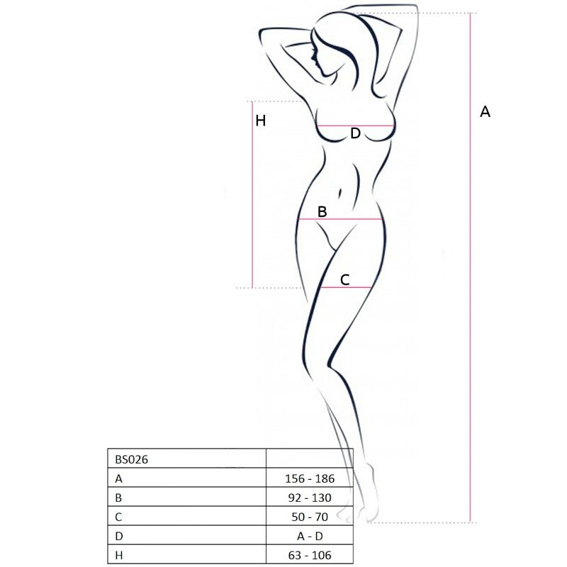 Passion – Femme bs026 bodystocking style robe noir taille unique
