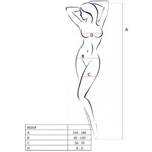 Passion – Femme bs034 bodystocking noir taille unique