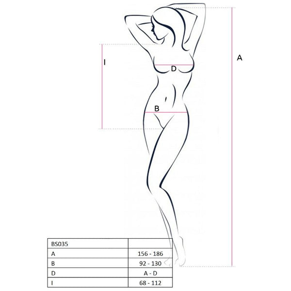 Passion – Femme bs035 bodystocking noir taille unique