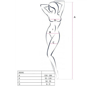 Passion – Femme bs045 bodystocking noir taille unique