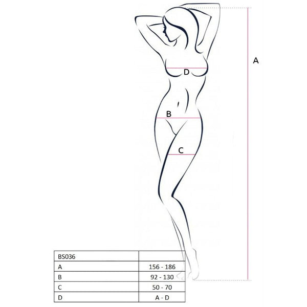 Passion – Femme bs036 bodystocking blanc taille unique