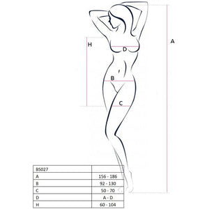 Passion – Femme bs027 bodystocking style robe noir taille unique