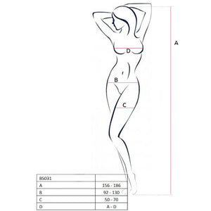 Passion – Femme bs031 bodystocking noir taille unique