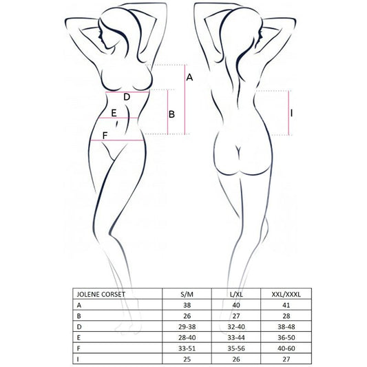 PASSIE - DAMES JOLENE KORSET NEGRO TALLA L/XL