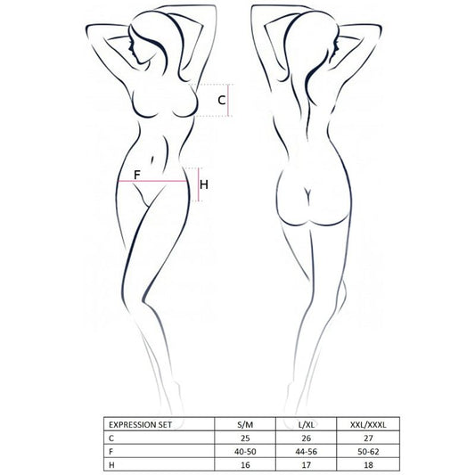 PASSIE - VROUWENEXPRESSIE SET TALLA S/M FETISH