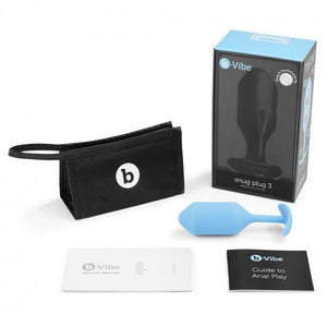 B-Vibe – Snug plug anal 3 bleu ciel