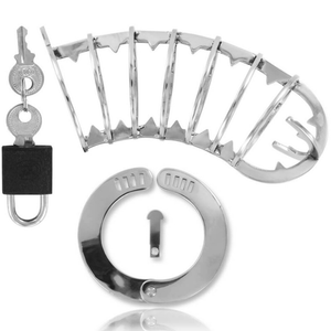 Metal Hard – Cage pénis avec serrure de sécurité 14 cm