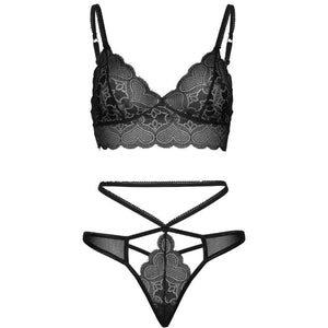 Bralette cœur et string