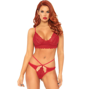 Leg Avenue – Ensemble 2 pièces bralette et string dentelle