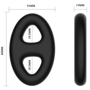 Crazy Bull – Bague double en silicone super douce