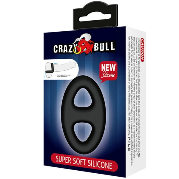 Crazy Bull – Bague double en silicone super douce