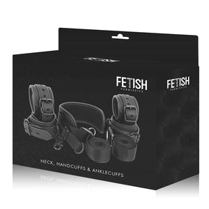 Fetish Submissive – Position maître avec 4 menottes doublées de noprène