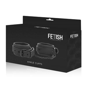 Fetish Submissive – Chevilles en cuir végétalien avec doublure en noprène