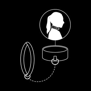 Fetish Submissive – Collier chaîne doublure en noprène