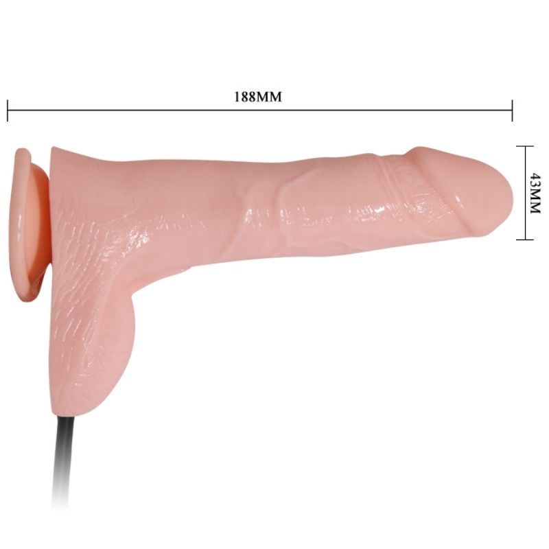 Baile – Gode vibrant et gonflable réaliste 18.8 cm