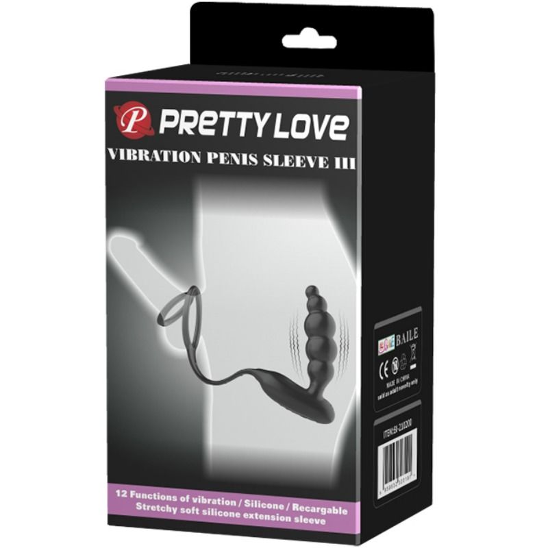 PRETTY LOVE - ANILLOS PENE WITH PLUG VIBRADOR