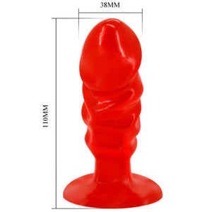 Baile – Plug anal unisexe avec ventouse rouge