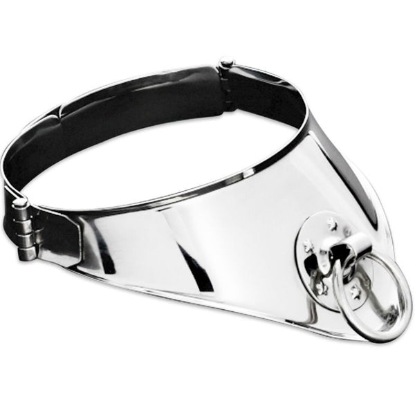 Metal Hard – Collier de retenue avec anneau et cadenas 12,5 cm