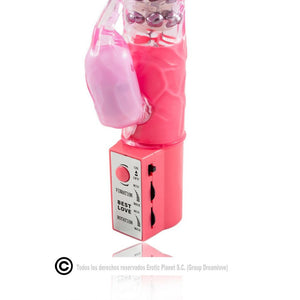 Baile – Rotateur de lapin rose avec superstimulateur