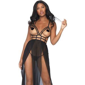 Leg Avenue – Robe maxi cage et string S/M