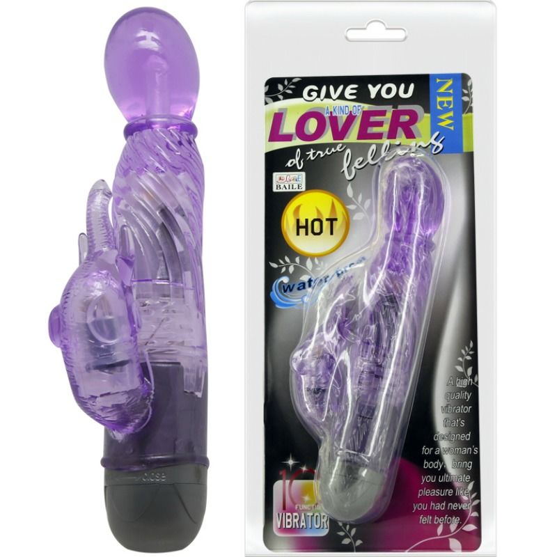 BAILE - GEEF JE EEN SOORT LIEFDE VIBRADOR MET KONIJN LILA 10 MODOS