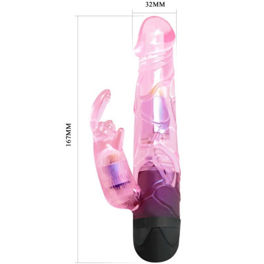 BAILE - GIVE YOU LOVER VIBRADOR WITH RABBIT ROSA