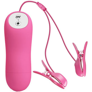 Baile – Pizzas ondes romantiques avec vibration et électrochoc fuchsia