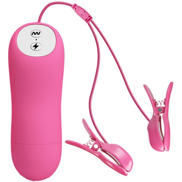 Baile – Pizzas ondes romantiques avec vibration et électrochoc fuchsia