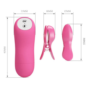 Baile – Pizzas ondes romantiques avec vibration et électrochoc fuchsia