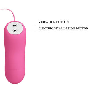 Baile – Pizzas ondes romantiques avec vibration et électrochoc fuchsia