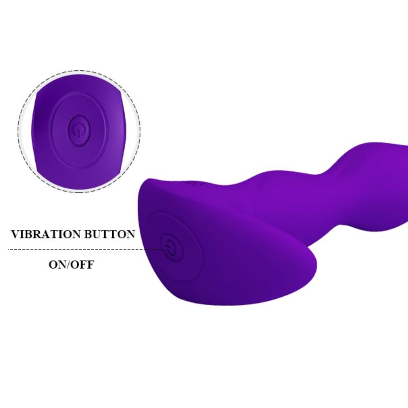 MOOIE LIEFDE - ANALE MASAJEADOR 12 MODOS VIBRACIÓN LILA