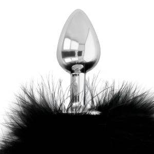 Darkness – Bouchon extra anal avec queue noir 7 cm
