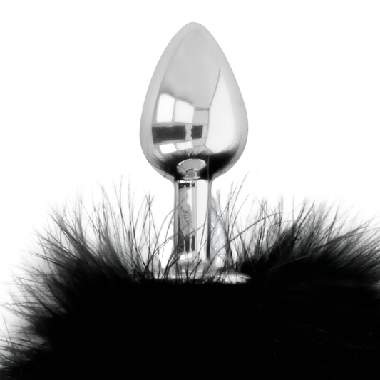 DARKNESS - EXTRA BUTTPLUG ANAL WITH COLA NEGRO 7 CM