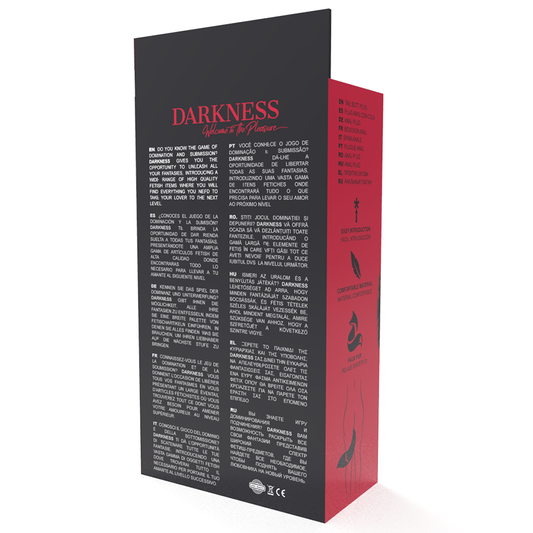 DARKNESS - SILVER ANAL PLUG 8 CM WITH COLA NEGRO