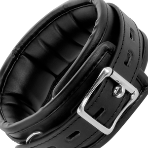 Darkness – Collier en cuir souple avec chaîne
