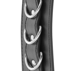Darkness – Menottes de cheville ajustables en cuir noir