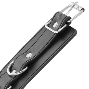 Darkness – Menottes de cheville ajustables en cuir noir