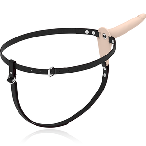 Fetish Submissive Harness – Vibrateur silicone flesh 15 cm
