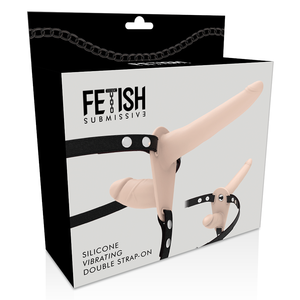 Fetish Submissive Harness – Vibrateur flesh up double pénétration