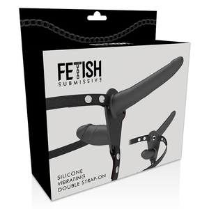 Fetish Submissive Harness – Vibrateur noir double pénétration