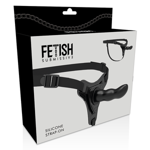 Fetish Submissive Harness – Silicone noir point g 16 cm