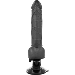 Basecock – Vibrateur réaliste télécommande noir avec testicules 19.5 cm -o- 4 cm